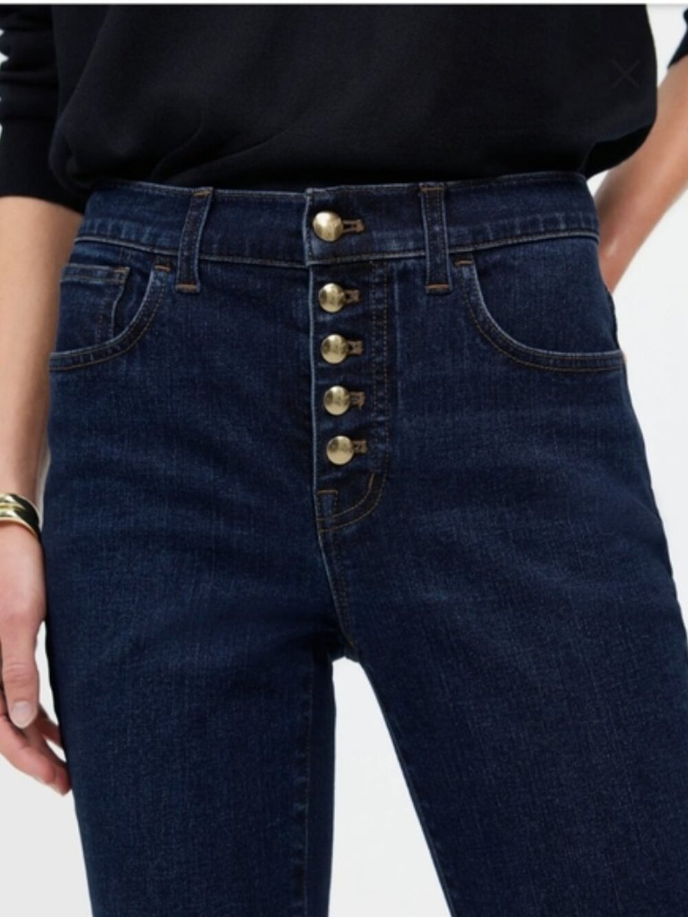 Madewell mid Rise kick out crop with brass Button-Fly, size 29 - Picture 3 of 10